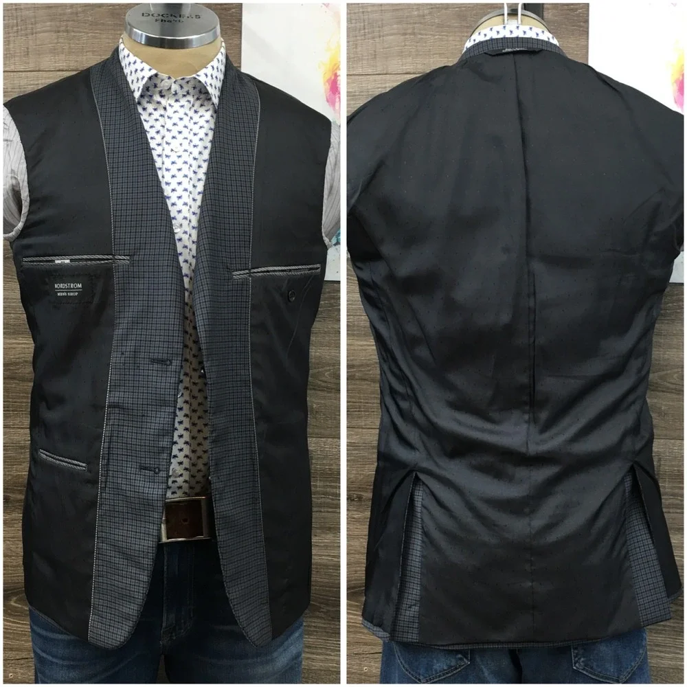 NORDSTROM Mens Wool Blazer Sport Coat Casual Jacket Size 38R Classic‎ Suit